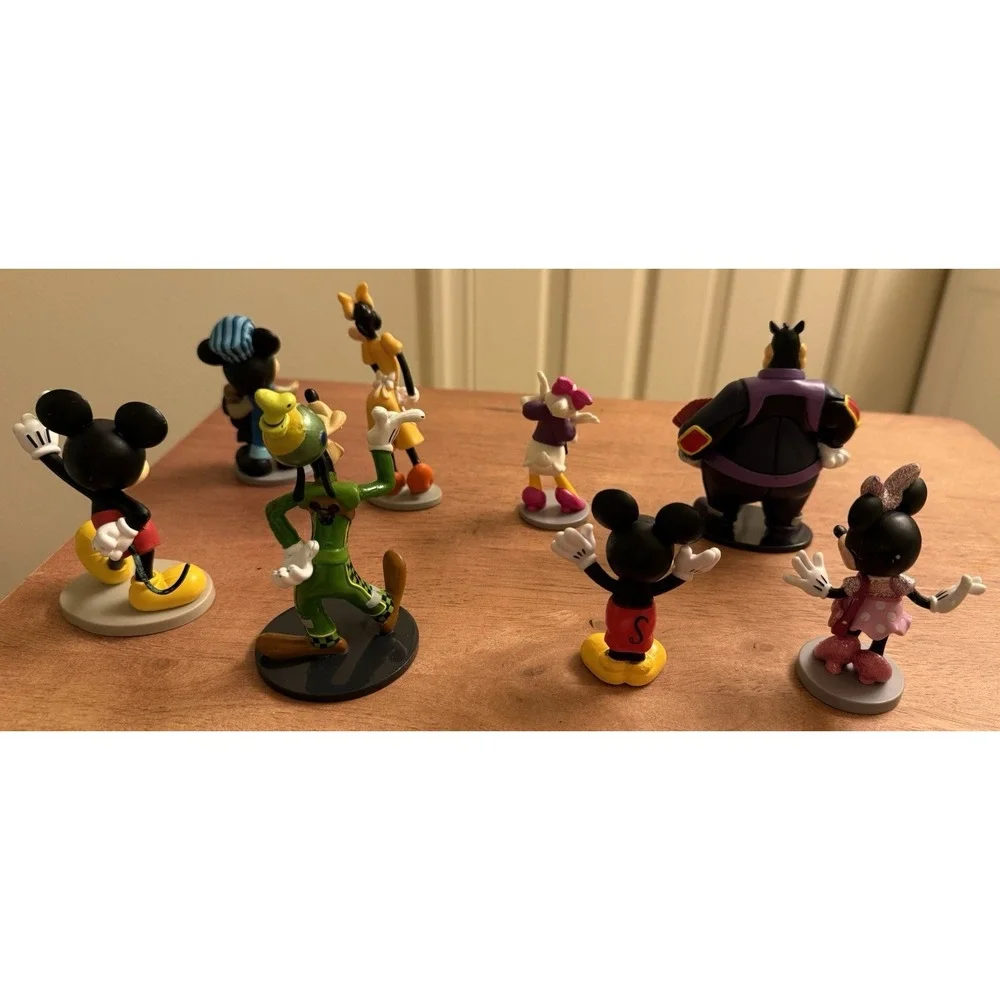 Lot of 8 Disney‎ Mickey Mouse Friends PVC Figures Cake Toppers Mickey Goofy Pete